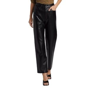 AGOLDE Womens size 29 Recycled Leather Black High Waist Retro Fit